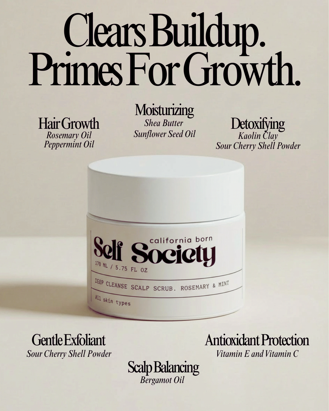 Deep Cleanse Scalp Scrub, Rosemary & Mint